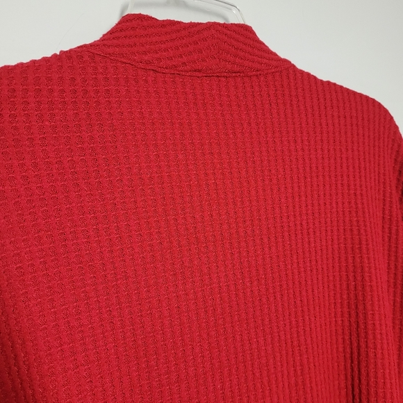 Time and Tru Waffle Weave Open Sweater Red XL 16-18 - Picture 4 of 9